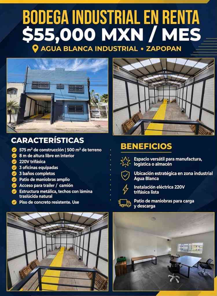 bodega en renta degollado agua blanca habitacional zapopan jalisco pmGQUuG